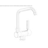 Kitchen faucet on the counter under the window Mainburg