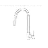 Single-lever kitchen faucet with pull-out spout Baependi