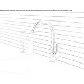 Countertop kitchen faucet with a swivel spout Condette