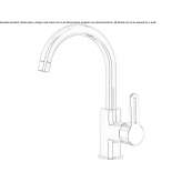 Countertop kitchen faucet with a swivel spout Condette