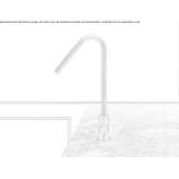 Countertop kitchen faucet made of stainless steel with a swivel spout Welland