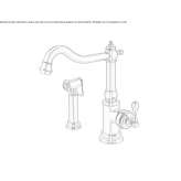 Kitchen faucet with sprayer (Golden) Portets