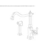 Kitchen faucet with sprayer (polished chrome) Portets
