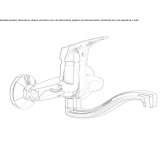 Two-hole wall-mounted kitchen faucet Wingst