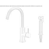 Countertop kitchen faucet made of stainless steel Paime