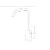 Kitchen faucet made of chrome-plated brass with an aerator Moulins