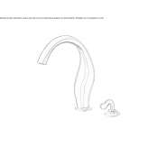 2-hole countertop kitchen faucet in chrome-plated brass with swivel spout Vorst