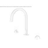 3-hole kitchen tap in chrome-plated brass with a swivel spout Onalaska