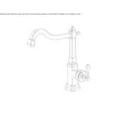 Brass kitchen faucet, 1-hole on the countertop Portets