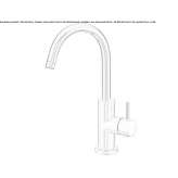 Countertop kitchen faucet made of stainless steel Paime