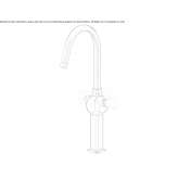 Brass countertop kitchen faucet with 1 hole and swivel spout Onalaska