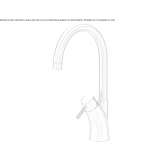 Countertop kitchen faucet with one handle Ustyluh
