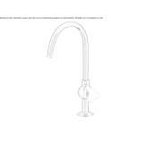 Countertop kitchen tap, 1-hole, chrome-plated brass, with swivel spout Onalaska