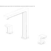 3-hole countertop kitchen faucet with a swivel spout Tunungua