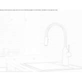 Mixing faucet with disinfectant spray dispenser Itapolis
