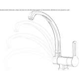 Countertop kitchen faucet with a swivel spout Condette
