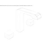 3-hole chrome-plated brass countertop kitchen faucet Meggen