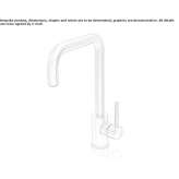 Countertop kitchen faucet with a single stainless steel handle Lauria