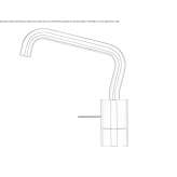 Kitchen faucet in chrome-plated brass, 1-hole, swivel spout Mons
