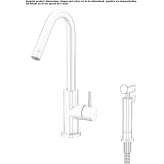 Countertop kitchen faucet made of stainless steel Paime