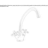 Kitchen faucet with a swivel spout and single rosettes Gualchos