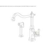 Kitchen faucet with sprayer (champagne gold) Portets