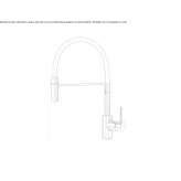 Brass countertop kitchen faucet with a swivel spout Livitaca