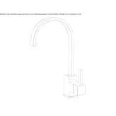 Countertop kitchen faucet with a swivel spout Gorgota