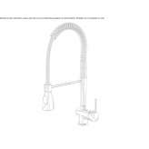 Single lever brass kitchen faucet with spray Coassolo