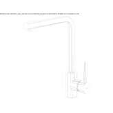 Single-lever countertop kitchen faucet with a swivel spout Demnya