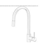 Countertop kitchen faucet with a swivel spout Nyborg