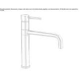 Brass countertop kitchen tap with aerator Vushtrri
