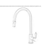 1-hole brass kitchen faucet with pull-out spout Huariaca