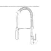 Single-lever brass kitchen faucet with swivel spout Villahan