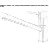 Mosiężna bateria kuchenna nablatowa z obrotową wylewką Pitea