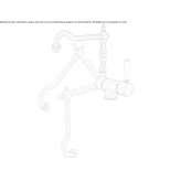 Brass countertop kitchen faucet with a swivel spout Bojane