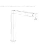 Single-lever countertop kitchen faucet with aerator Carentan