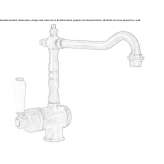 Brass kitchen faucet with swivel spout Bojane