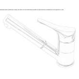 Jednouchwytowa mosiężna bateria kuchenna z obrotową wylewką Altpinar