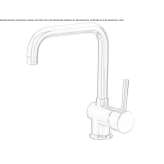Brass kitchen faucet with swivel spout Piscopio