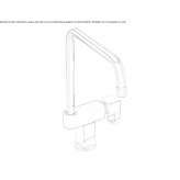 Countertop kitchen faucet with a swivel spout Pontivy