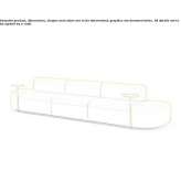 Modular sectional sofa made of fabric Hayfield