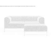 Modułowa sofa materiałowa segmentowa z szezlongiem Grafrath