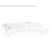 Sofa materiałowa segmentowa z szezlongiem Itati