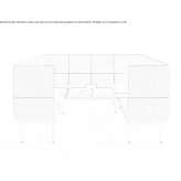 Sectional fabric sofa with high backrest Gadeland