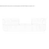Modular leather sofa Zehra