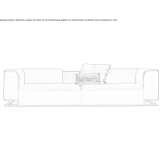 Sofa materiałowa 3-osobowa Momence