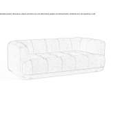 2-seater fabric sofa Bisbin