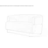 Sofa materiałowa 2-osobowa Lozovoye