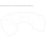 Zakrzywiona sofa wypoczynkowa QM Foam Scheggia